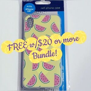FREE w$20 Bundle. e-CIRCUIT Yellow Watermelon Slices Phone Case for iPhone XR